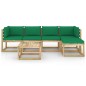 vidaXL 6-tlg. Garten-Lounge-Set mit Kissen Kiefernholz Imprägniert vidaXL 6-tlg. Garten-Lounge-Set mit Kissen Kiefernholz Imprägniert