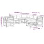 vidaXL 8tlg. Garten-Lounge-Set mit Kissen Wachsbraun Massivholz Kiefer vidaXL 8tlg. Garten-Lounge-Set mit Kissen Wachsbraun Massivholz Kiefer