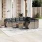 vidaXL 10-tlg. Garten-Sofagarnitur mit Kissen Grau Poly Rattan vidaXL 10-tlg. Garten-Sofagarnitur mit Kissen Grau Poly Rattan