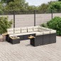 vidaXL 11-tlg. Garten-Sofagarnitur mit Kissen Schwarz Poly Rattan vidaXL 11-tlg. Garten-Sofagarnitur mit Kissen Schwarz Poly Rattan