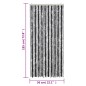 vidaXL Fliegenvorhang Grau und Schwarz 56x185 cm Chenille vidaXL Fliegenvorhang Grau und Schwarz 56x185 cm Chenille