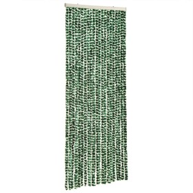 vidaXL Fliegenvorhang Grün und Weiß 100x230 cm Chenille