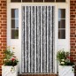 vidaXL Fliegenvorhang Grau und Schwarz 90x200 cm Chenille vidaXL Fliegenvorhang Grau und Schwarz 90x200 cm Chenille