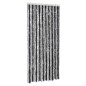 vidaXL Fliegenvorhang Grau und Schwarz 90x200 cm Chenille vidaXL Fliegenvorhang Grau und Schwarz 90x200 cm Chenille