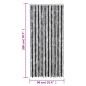 vidaXL Fliegenvorhang Grau und Schwarz 90x200 cm Chenille vidaXL Fliegenvorhang Grau und Schwarz 90x200 cm Chenille