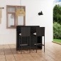 vidaXL 3-tlg. Gartenbar-Set mit Kissen Schwarz vidaXL 3-tlg. Gartenbar-Set mit Kissen Schwarz