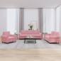 vidaXL 3-tlg. Sofagarnitur mit Kissen Rosa Samt vidaXL 3-tlg. Sofagarnitur mit Kissen Rosa Samt