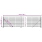 vidaXL Maschendrahtzaun mit Bodenflansch Anthrazit 1x10 m vidaXL Maschendrahtzaun mit Bodenflansch Anthrazit 1x10 m