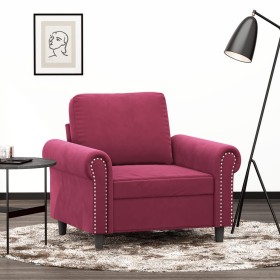 vidaXL Sessel Weinrot 60 cm Samt