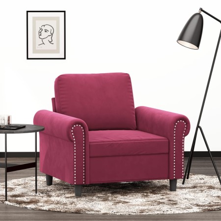 vidaXL Sessel Weinrot 60 cm Samt