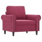 vidaXL Sessel Weinrot 60 cm Samt vidaXL Sessel Weinrot 60 cm Samt