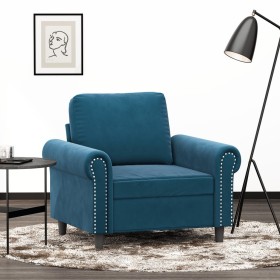 vidaXL Sessel Blau 60 cm Samt
