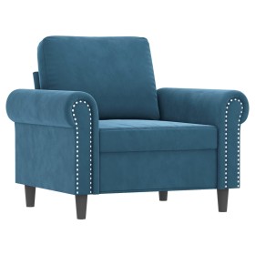 vidaXL Sessel Blau 60 cm Samt