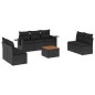 vidaXL 8-tlg. Garten-Sofagarnitur mit Kissen Schwarz Poly Rattan vidaXL 8-tlg. Garten-Sofagarnitur mit Kissen Schwarz Poly Rattan