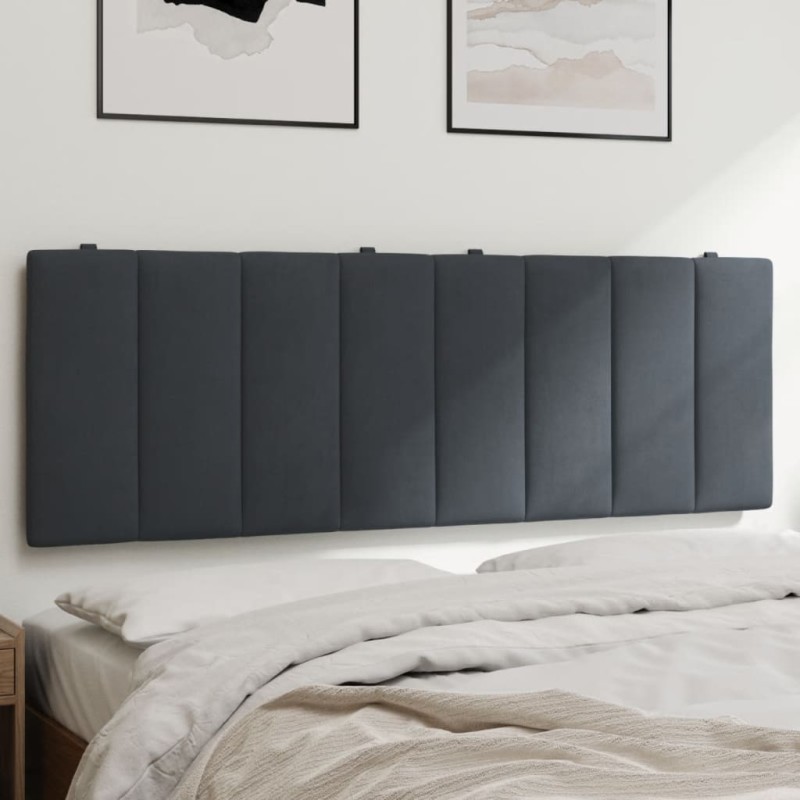 vidaXL Kopfteil-Kissen Dunkelgrau 140 cm Samt vidaXL Kopfteil-Kissen Dunkelgrau 140 cm Samt