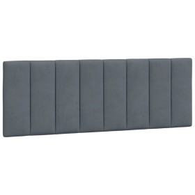 vidaXL Kopfteil-Kissen Dunkelgrau 140 cm Samt