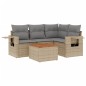 vidaXL 5-tlg. Garten-Sofagarnitur mit Kissen Beige Poly Rattan vidaXL 5-tlg. Garten-Sofagarnitur mit Kissen Beige Poly Rattan