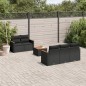 vidaXL 6-tlg. Garten-Sofagarnitur mit Kissen Schwarz Poly Rattan vidaXL 6-tlg. Garten-Sofagarnitur mit Kissen Schwarz Poly Rattan