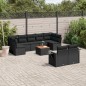vidaXL 10-tlg. Garten-Sofagarnitur mit Kissen Schwarz Poly Rattan vidaXL 10-tlg. Garten-Sofagarnitur mit Kissen Schwarz Poly Rattan