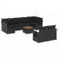 vidaXL 10-tlg. Garten-Sofagarnitur mit Kissen Schwarz Poly Rattan vidaXL 10-tlg. Garten-Sofagarnitur mit Kissen Schwarz Poly Rattan