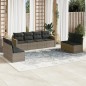 vidaXL 8-tlg. Garten-Sofagarnitur mit Kissen Grau Poly Rattan vidaXL 8-tlg. Garten-Sofagarnitur mit Kissen Grau Poly Rattan