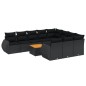 vidaXL 11-tlg. Garten-Sofagarnitur mit Kissen Schwarz Poly Rattan vidaXL 11-tlg. Garten-Sofagarnitur mit Kissen Schwarz Poly Rattan