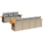 vidaXL 8-tlg. Garten-Sofagarnitur mit Kissen Beige Poly Rattan vidaXL 8-tlg. Garten-Sofagarnitur mit Kissen Beige Poly Rattan