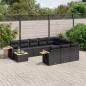 vidaXL 11-tlg. Garten-Sofagarnitur mit Kissen Schwarz Poly Rattan vidaXL 11-tlg. Garten-Sofagarnitur mit Kissen Schwarz Poly Rattan