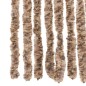 vidaXL Fliegenvorhang Beige und Dunkelbraun 90x200 cm Chenille vidaXL Fliegenvorhang Beige und Dunkelbraun 90x200 cm Chenille