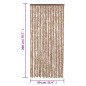 vidaXL Fliegenvorhang Beige und Dunkelbraun 90x200 cm Chenille vidaXL Fliegenvorhang Beige und Dunkelbraun 90x200 cm Chenille