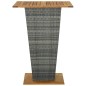 9-tlg. Gartenbar-Set mit Kissen Poly Rattan Grau 9-tlg. Gartenbar-Set mit Kissen Poly Rattan Grau