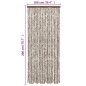 vidaXL Fliegenvorhang Taupe und Weiß 100x200 cm Chenille vidaXL Fliegenvorhang Taupe und Weiß 100x200 cm Chenille