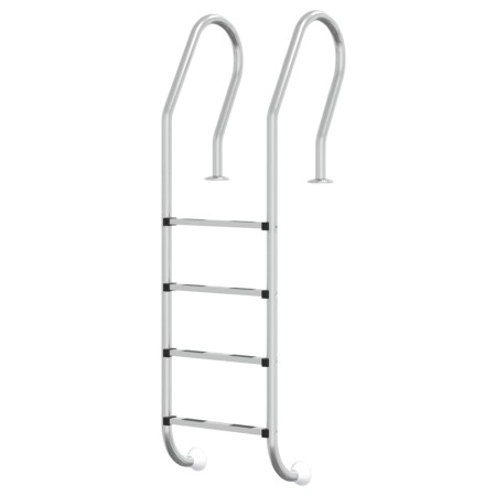 vidaXL Pool-Leiter 54x38x184,5 cm Edelstahl 304