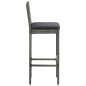 9-tlg. Gartenbar-Set mit Kissen Poly Rattan Grau 9-tlg. Gartenbar-Set mit Kissen Poly Rattan Grau