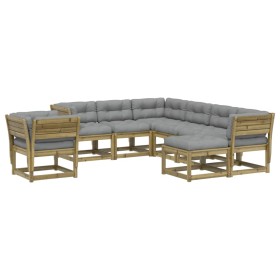 vidaXL 8-tlg. Garten-Lounge-Set mit Kissen Imprägniertes Kiefernholz