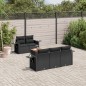 vidaXL 6-tlg. Garten-Sofagarnitur mit Kissen Schwarz Poly Rattan vidaXL 6-tlg. Garten-Sofagarnitur mit Kissen Schwarz Poly Rattan