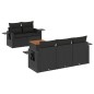 vidaXL 6-tlg. Garten-Sofagarnitur mit Kissen Schwarz Poly Rattan vidaXL 6-tlg. Garten-Sofagarnitur mit Kissen Schwarz Poly Rattan