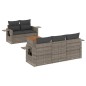 vidaXL 6-tlg. Garten-Sofagarnitur mit Kissen Grau Poly Rattan vidaXL 6-tlg. Garten-Sofagarnitur mit Kissen Grau Poly Rattan