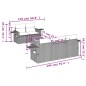 vidaXL 6-tlg. Garten-Sofagarnitur mit Kissen Grau Poly Rattan vidaXL 6-tlg. Garten-Sofagarnitur mit Kissen Grau Poly Rattan