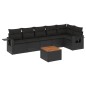 vidaXL 7-tlg. Garten-Sofagarnitur mit Kissen Schwarz Poly Rattan vidaXL 7-tlg. Garten-Sofagarnitur mit Kissen Schwarz Poly Rattan