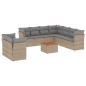 vidaXL 10-tlg. Garten-Sofagarnitur mit Kissen Beige Poly Rattan vidaXL 10-tlg. Garten-Sofagarnitur mit Kissen Beige Poly Rattan
