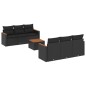 vidaXL 7-tlg. Garten-Sofagarnitur mit Kissen Schwarz Poly Rattan vidaXL 7-tlg. Garten-Sofagarnitur mit Kissen Schwarz Poly Rattan