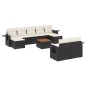 vidaXL 10-tlg. Garten-Sofagarnitur mit Kissen Schwarz Poly Rattan vidaXL 10-tlg. Garten-Sofagarnitur mit Kissen Schwarz Poly Rattan