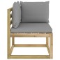 Garten-Ecksofas & Kissen in Grün 2 Stk. Kiefernholz Garten-Ecksofas & Kissen in Grün 2 Stk. Kiefernholz
