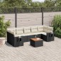 vidaXL 8-tlg. Garten-Sofagarnitur mit Kissen Schwarz Poly Rattan vidaXL 8-tlg. Garten-Sofagarnitur mit Kissen Schwarz Poly Rattan