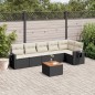 vidaXL 7-tlg. Garten-Sofagarnitur mit Kissen Schwarz Poly Rattan vidaXL 7-tlg. Garten-Sofagarnitur mit Kissen Schwarz Poly Rattan