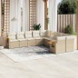 vidaXL 10-tlg. Garten-Sofagarnitur mit Kissen Beige Poly Rattan vidaXL 10-tlg. Garten-Sofagarnitur mit Kissen Beige Poly Rattan