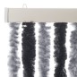vidaXL Fliegenvorhang Grau und Schwarz 90x220 cm Chenille vidaXL Fliegenvorhang Grau und Schwarz 90x220 cm Chenille