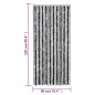vidaXL Fliegenvorhang Grau und Schwarz 90x220 cm Chenille vidaXL Fliegenvorhang Grau und Schwarz 90x220 cm Chenille
