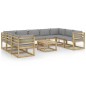 vidaXL 10-tlg. Garten-Lounge-Set mit Kissen Imprägniertes Kiefernholz vidaXL 10-tlg. Garten-Lounge-Set mit Kissen Imprägniertes Kiefernholz